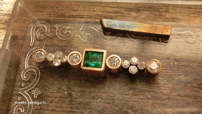 岐阜 関市 ジュエリーリフォーム エメラルド 指輪