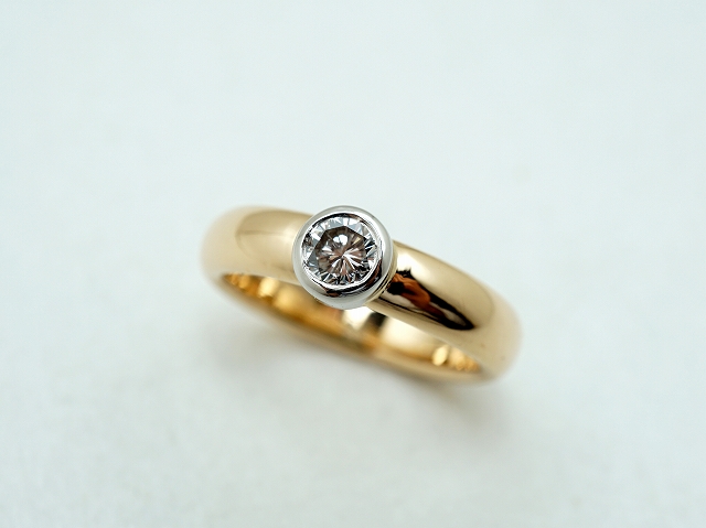 婚約指輪,ダイヤ,手作り　コンビ